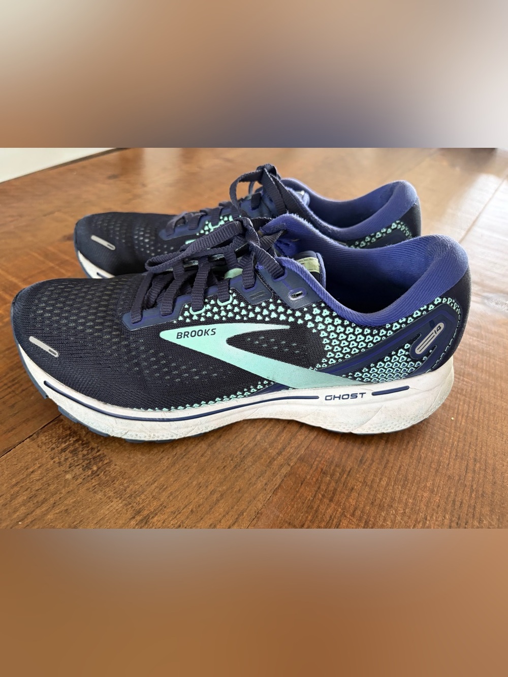 Brooks Ghost Women's Running Shoes - Navy with Mint